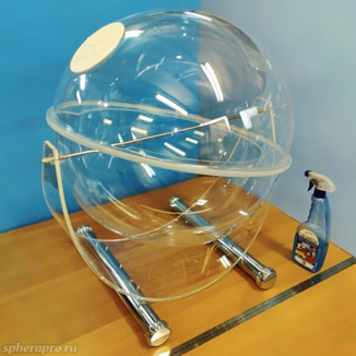 Объемный настольный сферический лототрон для проведения лотереи с барабаном в 116 литров