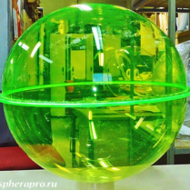 Сфера из оргстекла, образец диаметром 42 см из флуоресцентного оргстекла